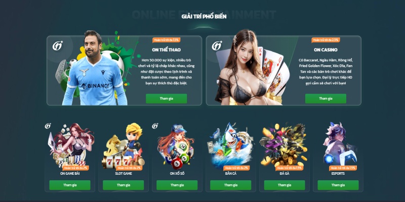 Chơi game đổi thưởng chất lượng trên Onbet